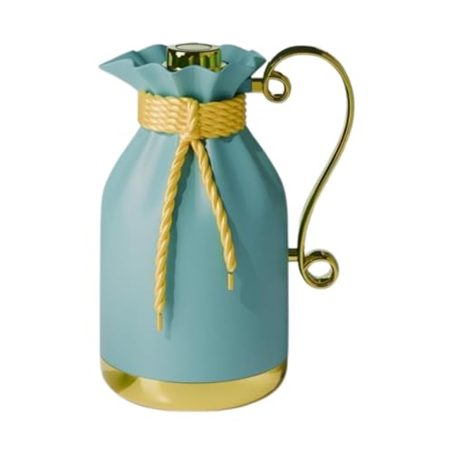 Oshhni Cafetera con aislamiento, versátil y cómoda, con asa, ideal para reuniones y fiestas, Oro Azul
