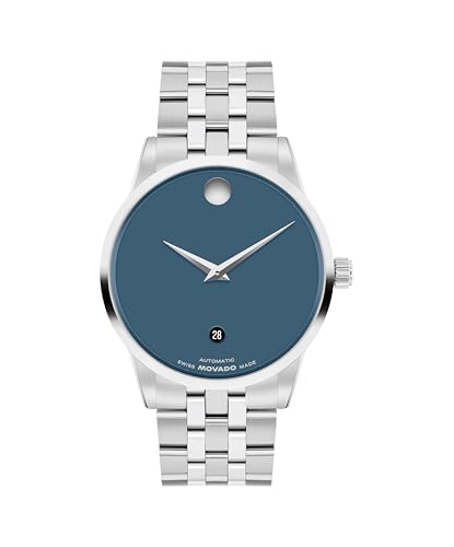 Movado Museum Men's Watch - Swiss Automatic, Self-Winding, Stainless Steel Bracelet - Classic, Luxury Fashion Timepiece for Him - 40mm