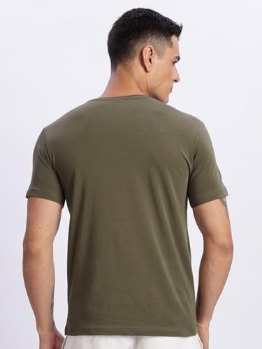 Image of ADRO Men's Cotton Solid Regular Fit T-Shirt