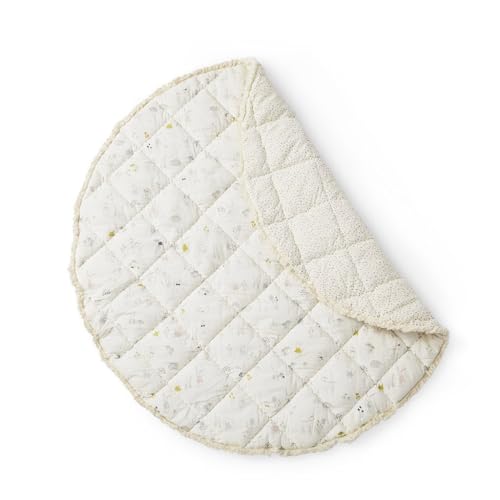 Image of Pehr Baby Play Mat, Magical Forest | Ultra-Soft Quilted 100% Cotton Exterior with Plush Polyester Fiberfill | 40” Diameter