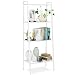 Bücherregal weiß, Leiterregal mit 4 Ebenen, Standregal Pflanzenregal Badregal Treppenregal für Schlafzimmer, Balkon, Wohnzimmer 60 x 35 x 147cm