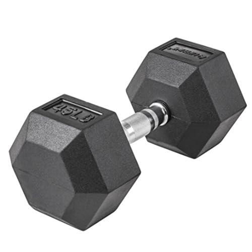 Image of Lifeline Fitness Hex Dumbbells, Rubber Wrapped Hex Dumbbells, Premium Quality, Ergonomic Knurled Handle, Dumb Bells for Exercise, Home Gym Exercise Weights