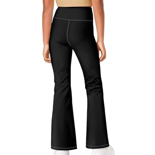 Image of Girls Flare Leggings 5-14T Cute Bell Bottoms for Girl Yoga Pants for Gym