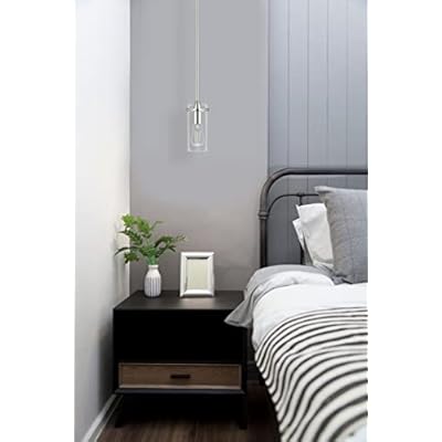 Linea di Liara Effimero Modern Brushed Nickel Pendant Light Fixtures Over Kitchen Island Sink Lighting Ceiling Hanging… 31YJcaYSwJL. SS400