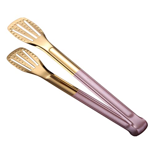 FUNOMOCYA 1Pc Slip Stainless Steel Food Clip Tool for Cooking Grilling and Serving Practical Food Tong for Bread Steak and More for Home and Restaurant Use