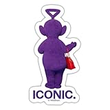 Spreadshirt Teletubbies Tinky Winky Red Purse Iconic Design Sticker, 4 x 4, White Matte