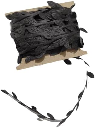 PSL 10m Artificial Leaf String Flowers Vine Wall Hanging Silk Flower Garland Wedding Party Decoration Wreath Decorative DIY Craft (Black), 10