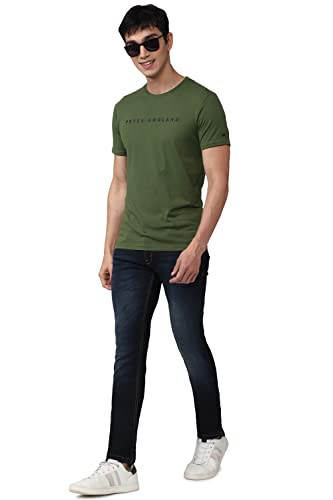 Image of Peter England Men's Solid Slim Fit T-Shirt
