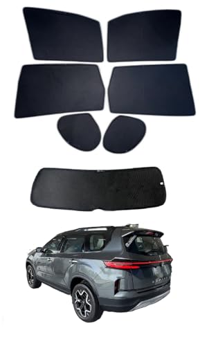 Image of Premium Car Sunshade Fix Type Non-Magnetic Curtain with Rear Dicky Curtain Set of 7pc for New Safari 2024 Onwards