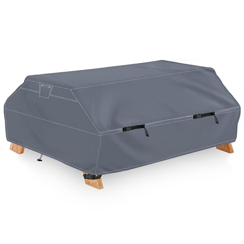 HWmatyCover 72 Inch Picnic Rectangle Picnic Table Cover ,Picnic Table Cover with Bench Covers,Grey Rectangular Patio Table Bench Covers Camping Winter Outdoor Waterproof