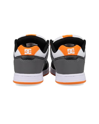 DC Shoes Stag Skate Shoe, Grey/Black/Orange, 6.5 US Unisex Big Kid3