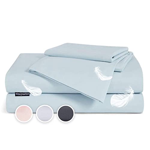 sleepwise Parure de Lit, Housse de Couette et Taie d'oreille pour Lit Double, Linge de Lit Adulte 2 Personnes en Coton Bio Non Toxique, Lavables en Machine,...