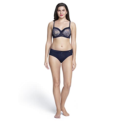 Image of Amante Padded Non-Wired Full Coverage Lace Bra