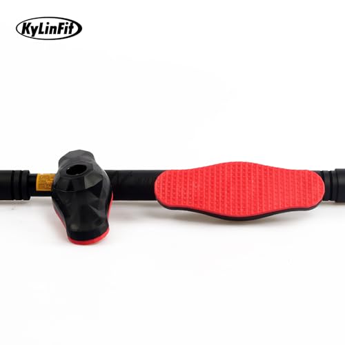 Barre de traction professionnelle pour la maison - Charge maximale : 180 kg - Réglable rapidement (65-100 cm) - Sûr sans perçage grâce au système de crémaillère et au rembourrage en PVC – Image 5