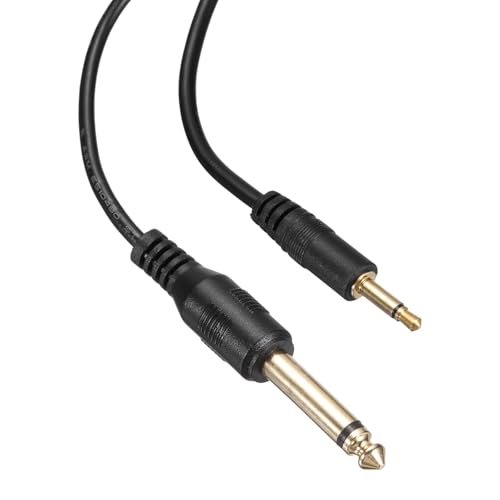 Cable auxiliar 3.5mm a 6.35mm negro 2 m miniatura 3