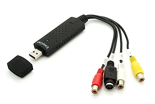 BerryBase USB 2.0 Audio Video Grabber Konverter, VHS mit Syntek STK1160 Chipsatz, Video Grabber Video Rekorder für für…