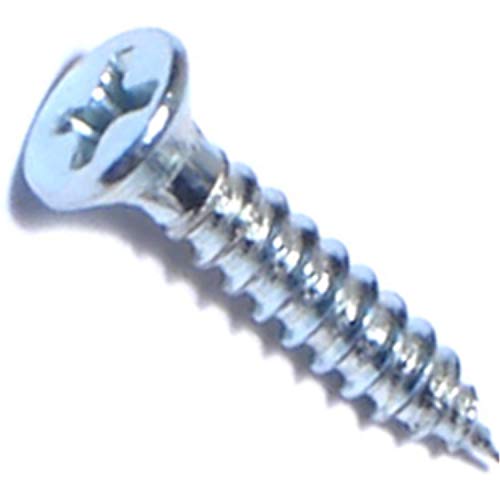 Hard-to-Find Fastener 4 x 5/8-Inch Phillips Flat Wood Screws, 100 piezas, zinc miniatura 1