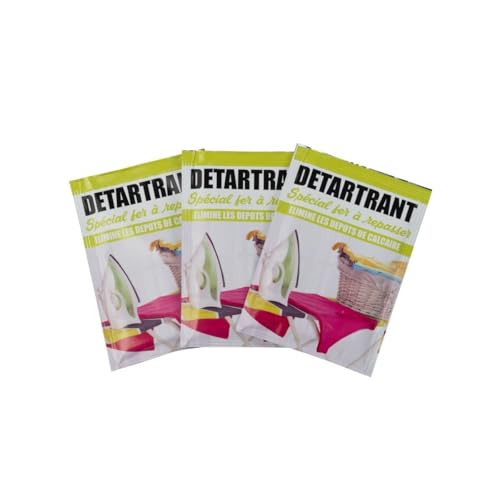 Fackelmann 01262 Détartrant Fer à Repasser, Poudre détartrant, Détartrant, Acide citrique, Blanc, 3 x 25g