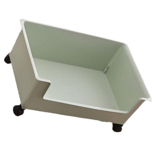 LIFKOME Estantería con Ruedas Biblioteca con Rueda Estantería Blanca Caso Carrito Carro De Almacenamiento Rodante Organizador De Móvil con El Plastico Verde Claro
