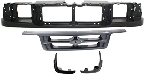 Garage-Pro Front Grille Assembly Kit For 1995-1997 Ford Ranger, Ford Ranger Accessories, Paintable Shell and Insert, Plastic