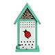 Navaris Marienkäferhaus - Insektenhotel aus Kiefernholz - Marienkäferhotel - Marienkäferhäuschen um Aufhängen - Für Garten und Balkon - Weiß und blau