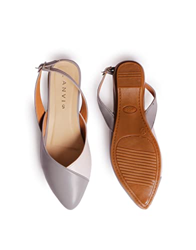 Image of CANVI Stylish | Fancy | Comfortable Women's Ethnic Flats Sandals for Women and Girl, Synthetic Leather Sandals Casual Summer Beach Shoes Sandal