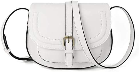 AFKOMST Crossbody Bag for Women Small Satchel and Shoulder Bag Vintage Saddle Handbags Vegan Leather