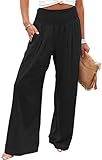 combinaison pantalon femme taille 48 Pantalon de plage en lin, pantalon fluide confortable et chic.