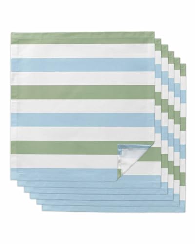 Servilletas de Tela 20" x 20" Pack de 6, Verde Salvia y Azul miniatura 1