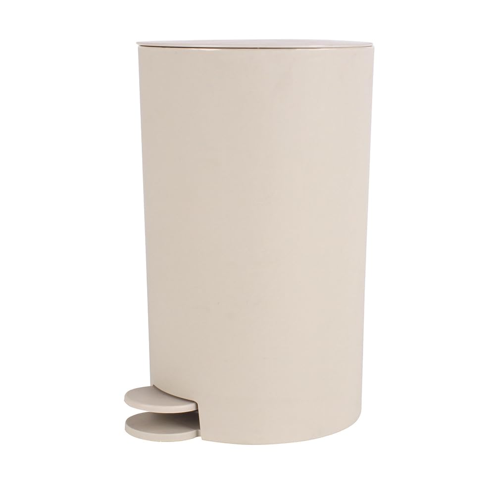 Inbagno Pattumiera Bagno 3 L In Polipropilene Beige Con Apertura A Pedale Orbix