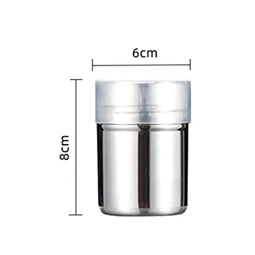 Qianly 2x Pepper Shaker Sugar Shaker Dredger Flour Sprinkler Fine Mesh Powdered Sifter for Restaurant Cooking Flour Baking