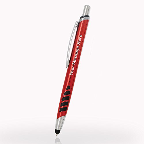 Custom Laser-Engraved Metal Ballpoint Pens With Stylus. Available In 5 Colors - Free Personalization #TOP1