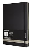 Moleskine 8058647629384 Agenda Semainier 12 Mois 2020 Journal avec Couverture Rigide et Fermeture Elastique A4 288 Pages, Noir
