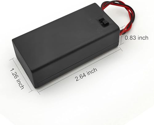 9V Battery Holder 3 Pack, 9 Volt Battery Holder with Switch, 9v Battery Case with Switch (9V) - image 3