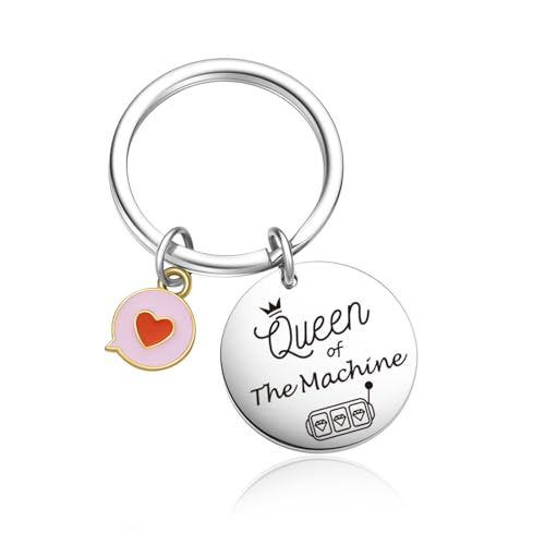 OWHOMS Casino Keychain Slot Machine Gifts Gambling Lady Jewelry, Gambler