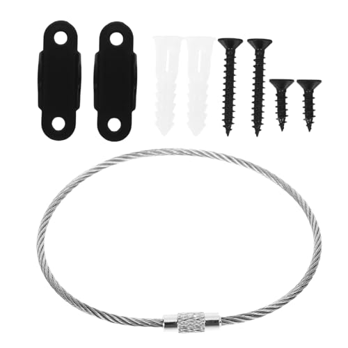 JOINPAYA 2セット耐久性鋼製 家具転倒防止アンカー キット 壁面固定用ストラップ付き ベビー 対策用