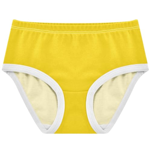 Joisal Toddler Underwear Floral 2t Cotton Little Girl Panties Durable Underpants Briefs Yellow Golden
