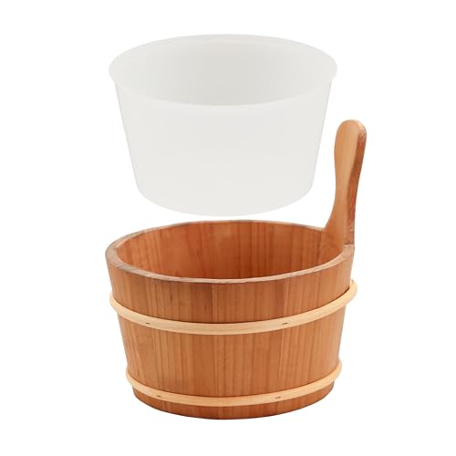 HAF® Cubo de sauna de 4 litros con inserto de plástico, resistente a la humedad, accesorio para sauna de alta calidad, fabricado en Alemania