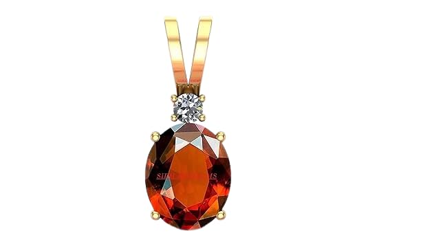 Hessonite gommée médaillon cadeau idéal pendentif Panchdhaatu de 14,00 carats