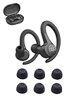 Replacement Ear Tips Compatible with JLab Go Air Sport True Wireless Earbuds,Hollow Filter Screen Earplugs, Soft and Comfortable Noise Cancelling Earplugs,Gray(6 Pack).