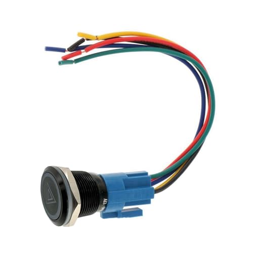 Feu de détresse 19mm avec bouton d'interrupteur réactif 12V pour une signalisation rapide