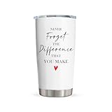 Pudmaple Thank You Gifts for Women/Men, Teacher/Employee Appreciation Gifts, Retirement Gift for Woman, Farewell Gift for Coworkers, Never Forget The Difference You Make Tumbler 20oz