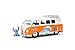 Jada Hollywood Rides Disney Stitch Volkswagen Bus – 1:24 Scale Die-Cast Model with Opening Doors & Die-Cast Stitch Figure – Toy for Collectors & Kids Ages 8+ – Orange & White