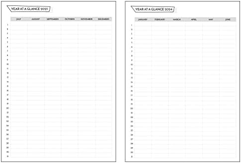 2023 Calendar Planner Inserts - Ivory Color - Thick Monthly & Weekly Calendar Refill for A5 6-Ring Binder Planner, Compatible with Filofax, 8 1/4 x 5 5/8 (21cm x 14.2cm) to March 2024
