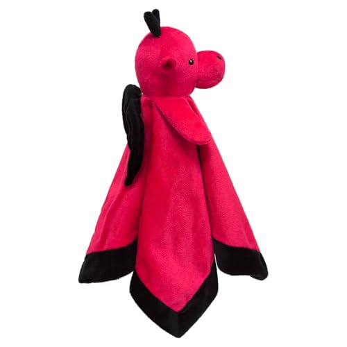 Image of Baby Red Dragon Soft Stuffed Animal Security Blanket, Dinosaur Plush Character Lovey Blanket, Baby Shower /Nursery Gift, Newborn Infant Toddler Snuggle Blankie for Boys Girls, 18 Inches