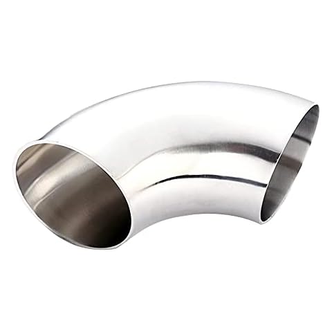 LOZOME 3" 90° Weld Elbow Exhaust Elbow Mandrel Bend Elbow Sanitary Fitting 13GA/0.078" Wall, Stainless Steel 304 Suitable for Car Modified Exhaust Elbow Pipe, Stair Handrail,etc Cover