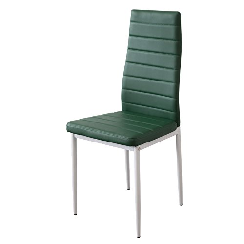 ALBATROS Milano, eetkamerstoelen, 6-delige set, groen - elegant Italiaans design, kunstlederen bekleding, comfortabele… - Image 3
