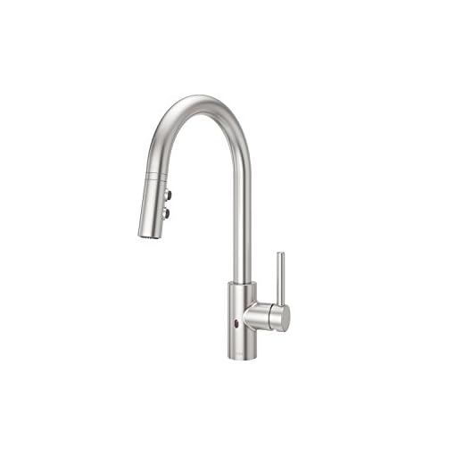 Pfister LG529ESAS Stellen Touchless Pull Down Kitchen Faucet with React Electronic Motion Sensor, Stainless Steel
