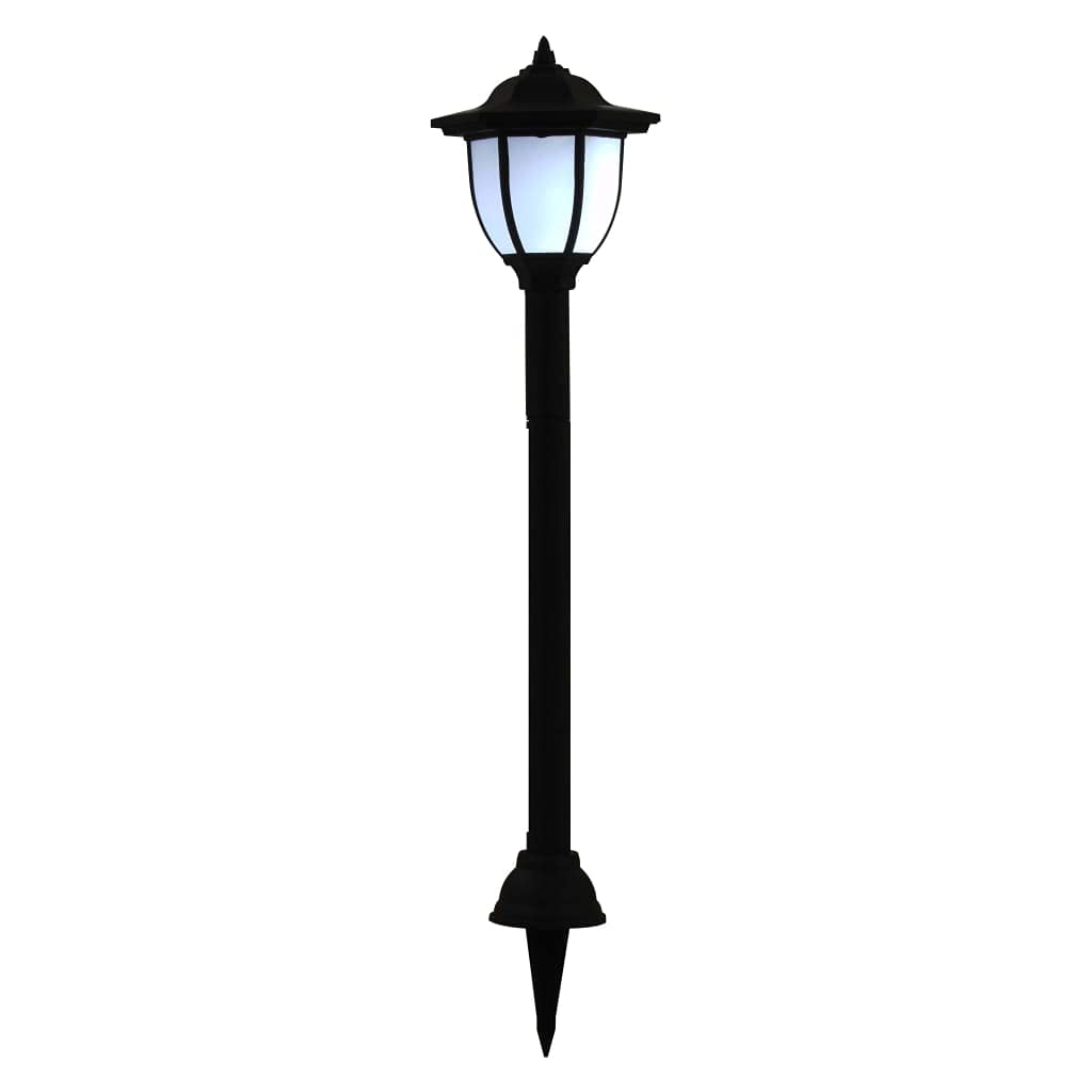 Luci solari a LED da esterno 6 pezzi Nero, Lampada da esterno per vialetto, cortile, aiuole, sentieri