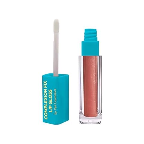 Veil Cosmetics - Lip Gloss - Pink Crush - Hydrating, Non-Sticky, Ultra-Glossy, Long Lasting - High Shine Lip Serum - Moisturizing Shea + Jojoba Oils - Fuller Juicy Lips - Vegan Balm (5 ml) Cover